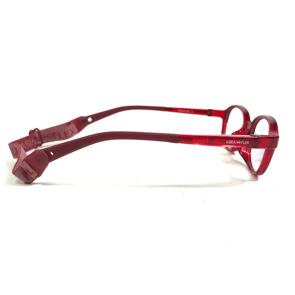 Miraflex Kids Goggles Eyeglasses Frames ELKI Clear Red Square Full Rim 41-16-113